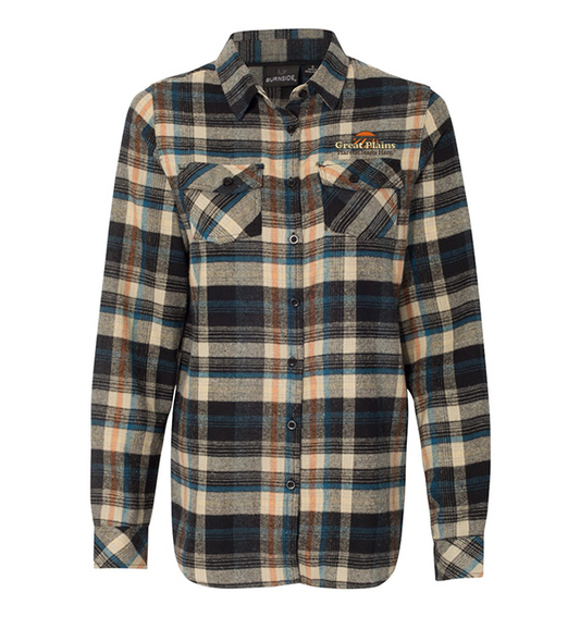 Burnside Ladies Yarn-Dyed Long Sleeve Flannel Shirt