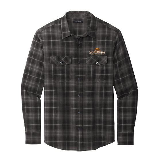 Port Authority Long Sleeve Ombre Plaid Shirt